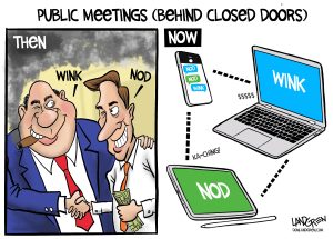 Open Meetings Cartoon by Don Landgren