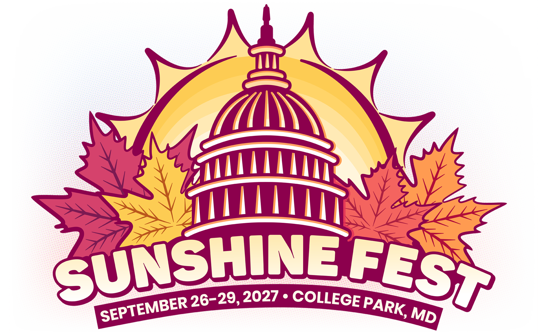 Logo: Sunshine Fest 2027: September 26-29, 2027, College Park, Md.